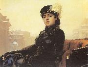 Kramskoy, Ivan Nikolaevich Portrait of a Woman oil painting artist